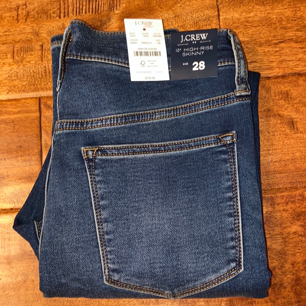 Brand new J. Crew 10” High Rise Skinny jeans